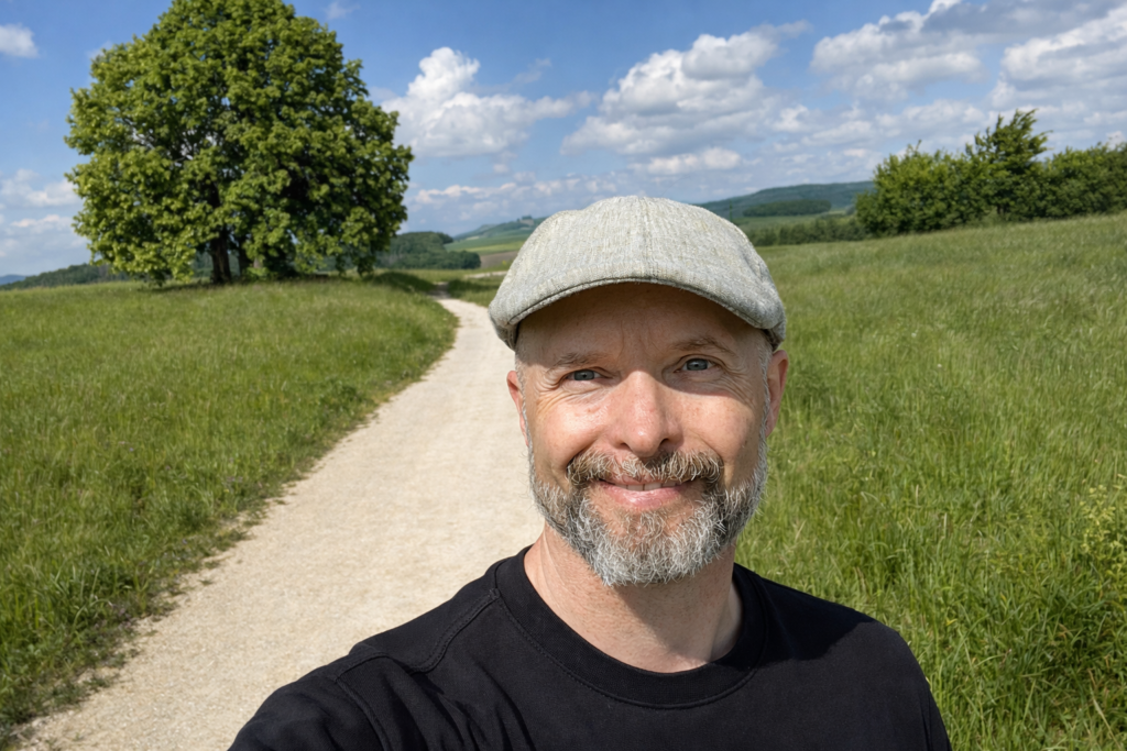 Andy Balbus - auf der grünen Wiese, entspannt und dennoch auf dem Weg