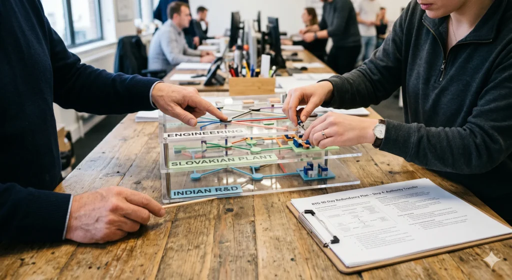 Operational Execution: A structured 90-day framework to map decision rights, transfer authority, and stress-test delegation.