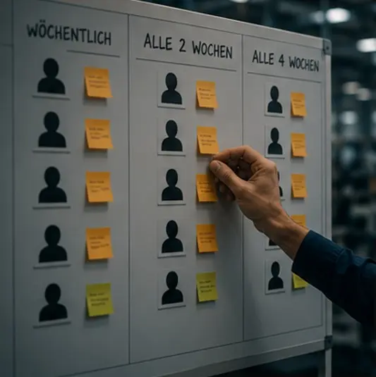 Wie oft sprechen Sie mit ihrem Team?