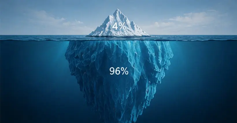 Percentage does not matter, what counts, a lot is below the surface!